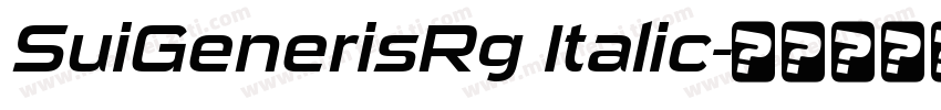 SuiGenerisRg Italic字体转换